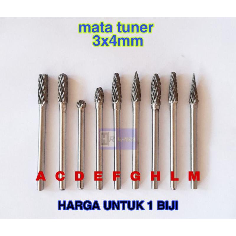 1 biji mata bor tuner 3x4mm mata tuner tungsten carbide
