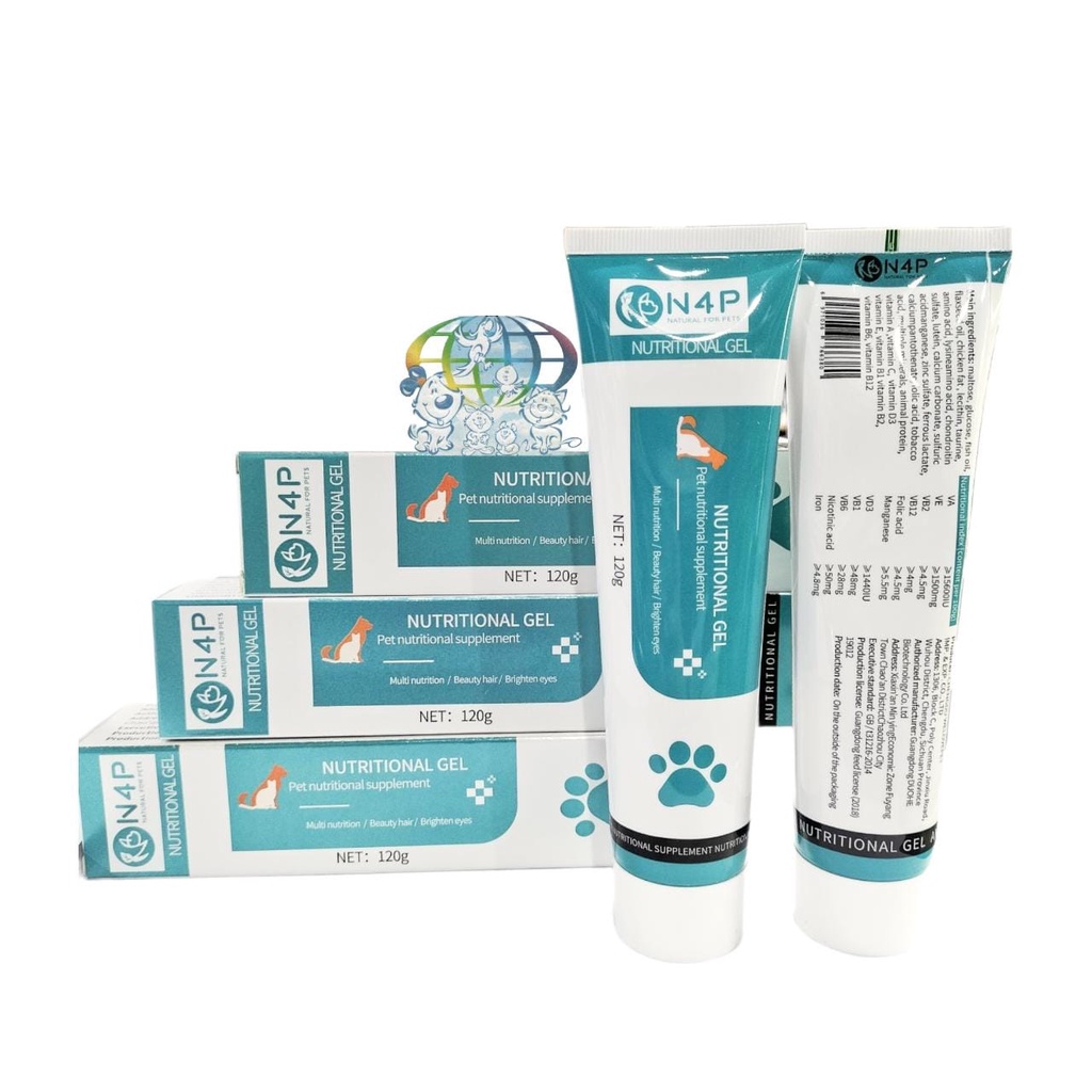 Vitamin N4P Nutritional gel 120gr Suplement Anjing Kucing Nutriplus Multivitamin imp 120 gr