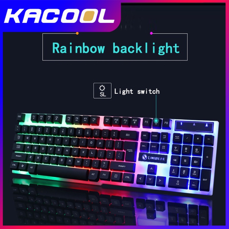 Paket Gaming Keyboard Mouse set LED Light Dan Mouse Produk GTX300 Gaming Keyboard Dan Mouse RGB Set Mouse Dan Keyboard Gaming USB Cable RGB