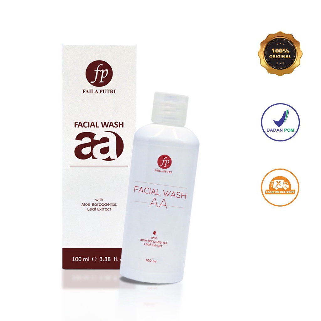 facial wash anti aging  FAILA PUTRI BPOM - Sabun wajah whitening glow - facial wash AA