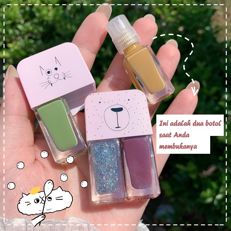 ALNECE 2IN1 kutek halal muslimah 30 warna kutek lucu no peel off cat kuku