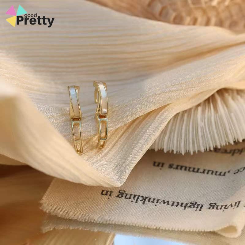 Fritillary Cross Anting Wanita Musim Panas Sederhana High-end Stud Earrings - PD