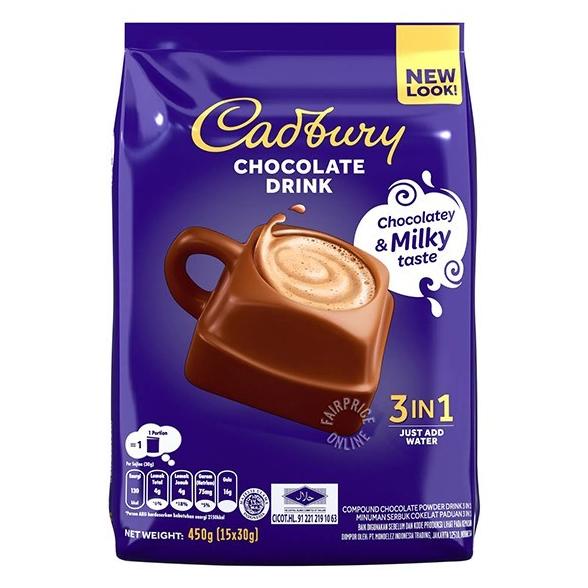 

Cadbury Hot Chocolate Drink 3 in 1 450gr (15 schtx30gr) Cadburry