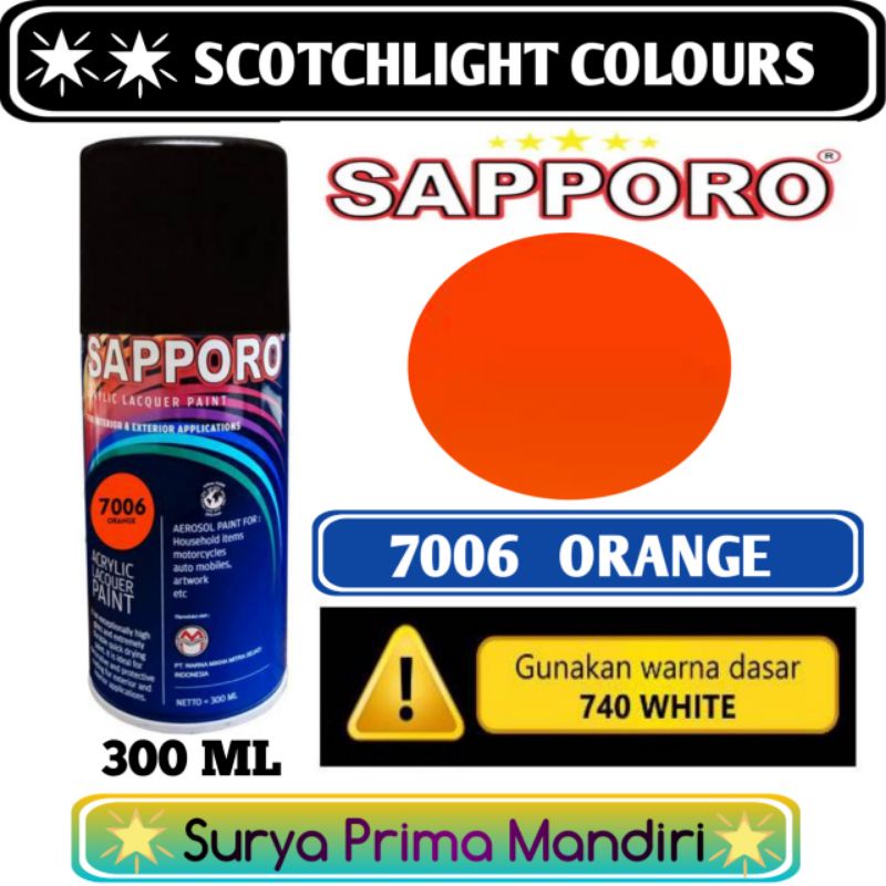 7006 ORANGE STABILLO SAPPORO STANDAR 300ml Cat Semprot Pylox Pilok Pylok
