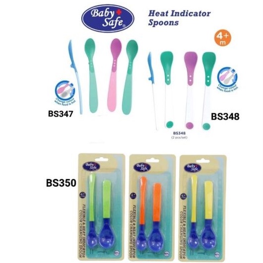 Baby Safe Flexible Spoon Heat Indicator Spoon - Babysafe Sendok Makan Bayi Indikator Panas