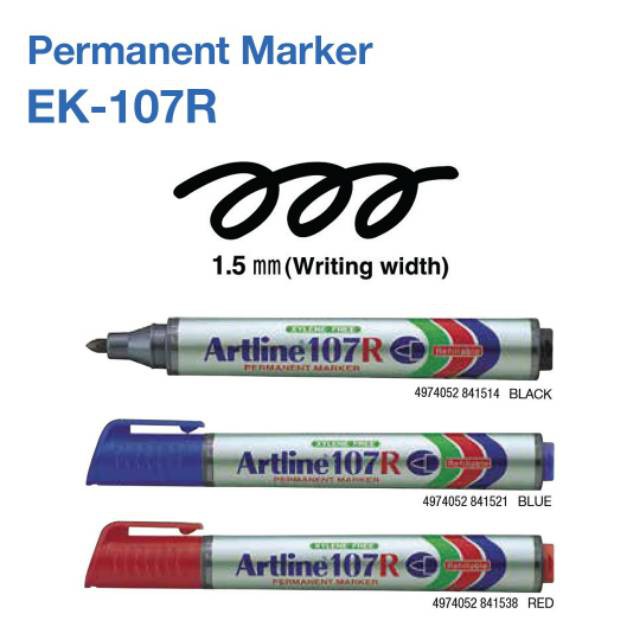 

Spidol permanent marker artline EK-107 R