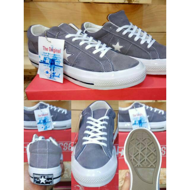 Sepatu Converse One Star Ox Dark Grey White Premium BNIB