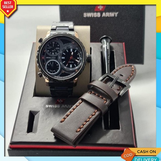 Jam Tangan Cowok Anti Air Waterproof Murah Jam Pria Keren Dewasa Kulit Digital Arloji Terbaru Diskon