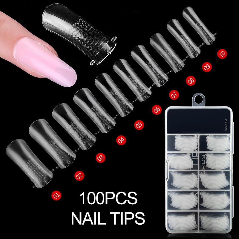 100pcs Polygel Nail Tips Dual Forms Extension HIGH QUALITY