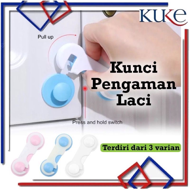 Kunci Pengaman Pintu Laci Lemari Pakaian Kulkas Baby Safety Lock