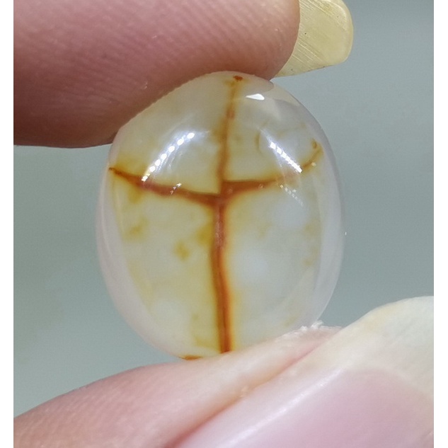 Batu Akik Motif Antik Salib Bagus Asli Unik