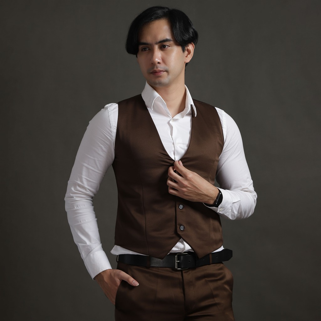 Vest / Rompi Formal Pria - Coklat - GOLDY OUTFIT