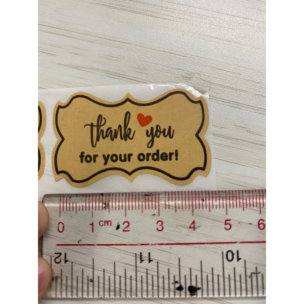 Label Stiker Craft Sticker Thank You for your Order 5cm Besar Segel Seal Produk Product