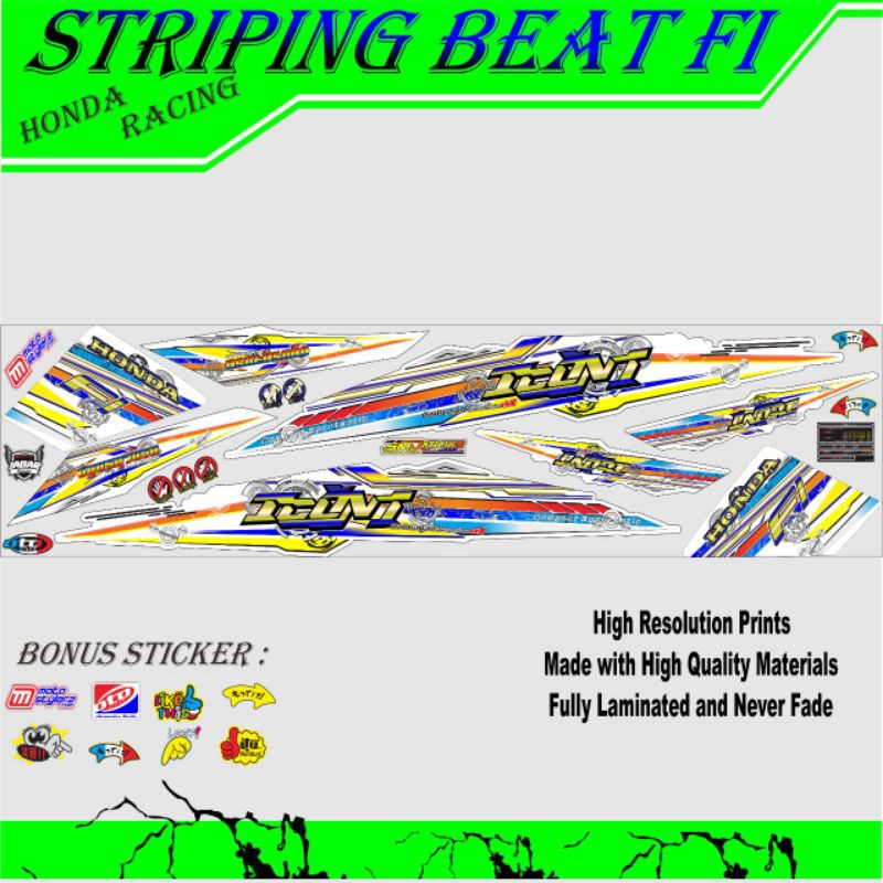 STRIPING VARIASI MOTOR BEAT FI THAILOOK KARAKTER