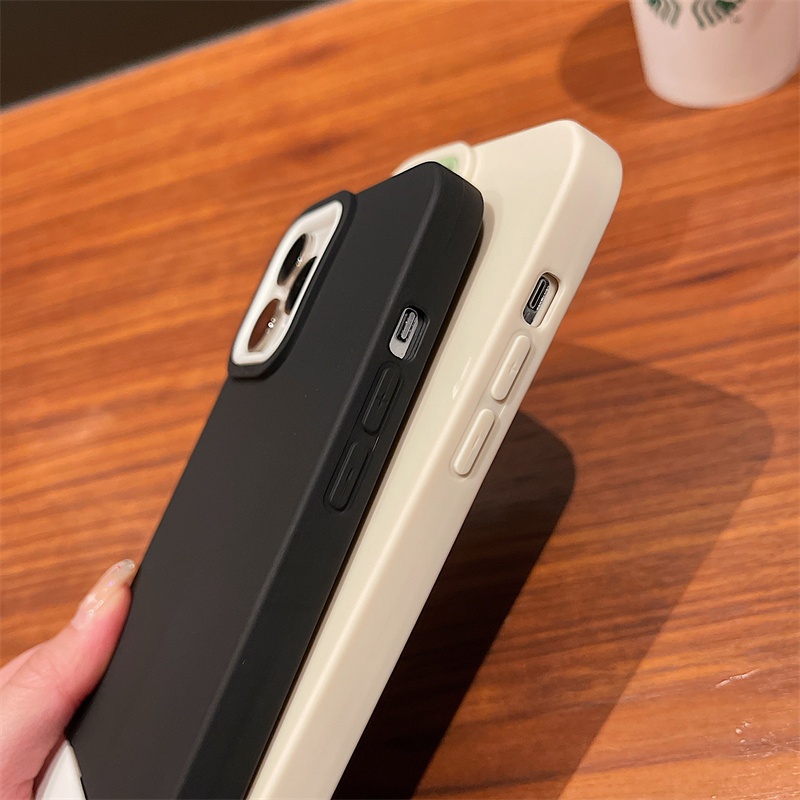 Soft Case Silikon TPU Warna Kontras Untuk IPhone 13 12 11 Pro X XS Max XR