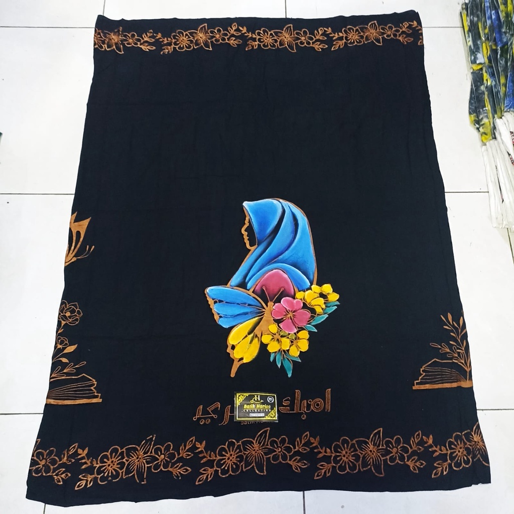 SARUNG LUKIS WANITA MBAK SANTRI BAHAN RAYON BIGE SIZE