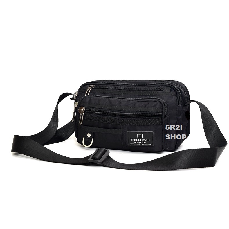 UNISEX TAS TOUGH WARRIOR 5208 TAS SELEMPANG ORIGINAL TOUGH WARRIOR WITH 7 ZIPPER AND ADDITONAL POCKEas pria