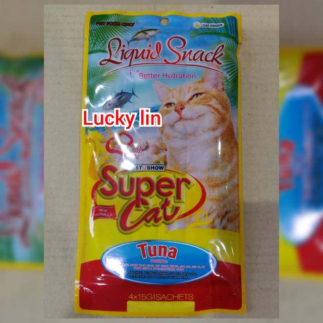 Snack kucing super cat liquid supercat liquid snack cat snack 4x15gr