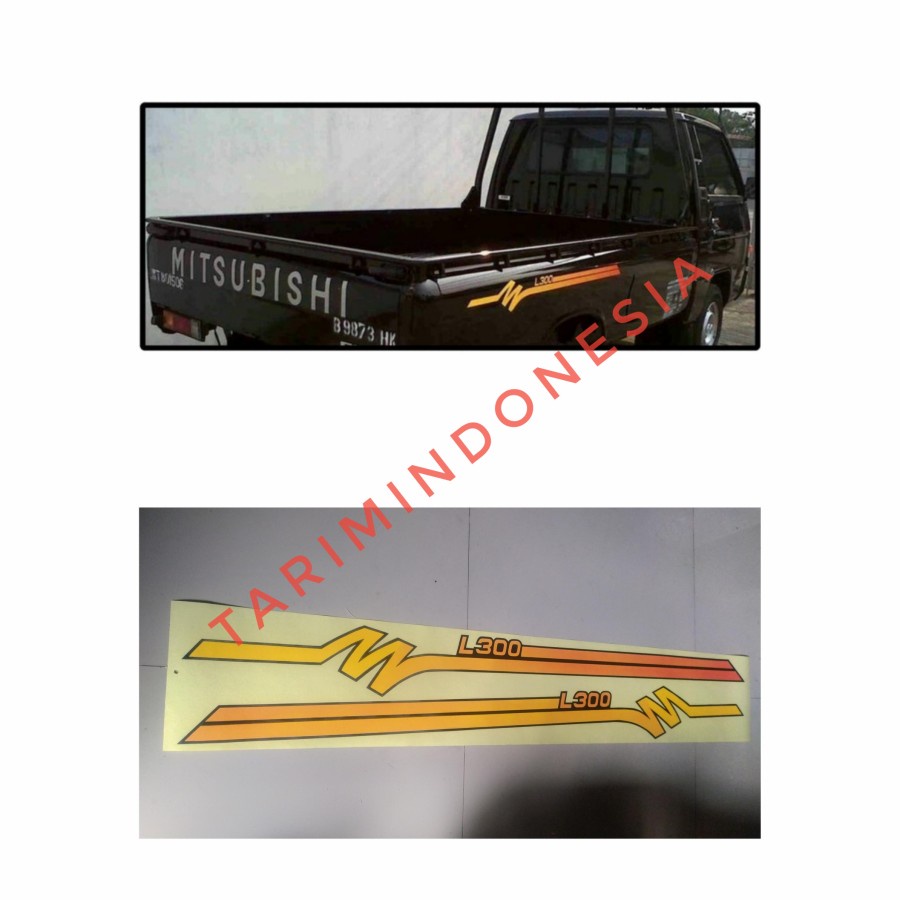 sticker stiker mobil l300 pickup satu set / striping l300
