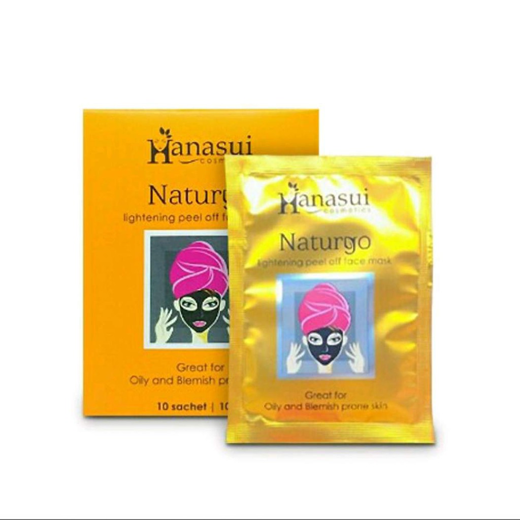 Hanasui Naturgo Peel Off Mask Sachet Masker Komedo Kemasan 1 pc Saset