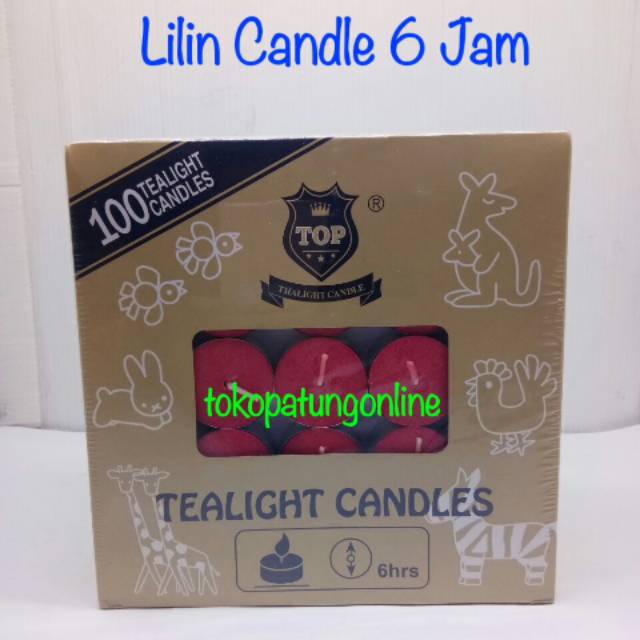 Lilin Merah Candle Tealight Premium 6 Jam isi 100