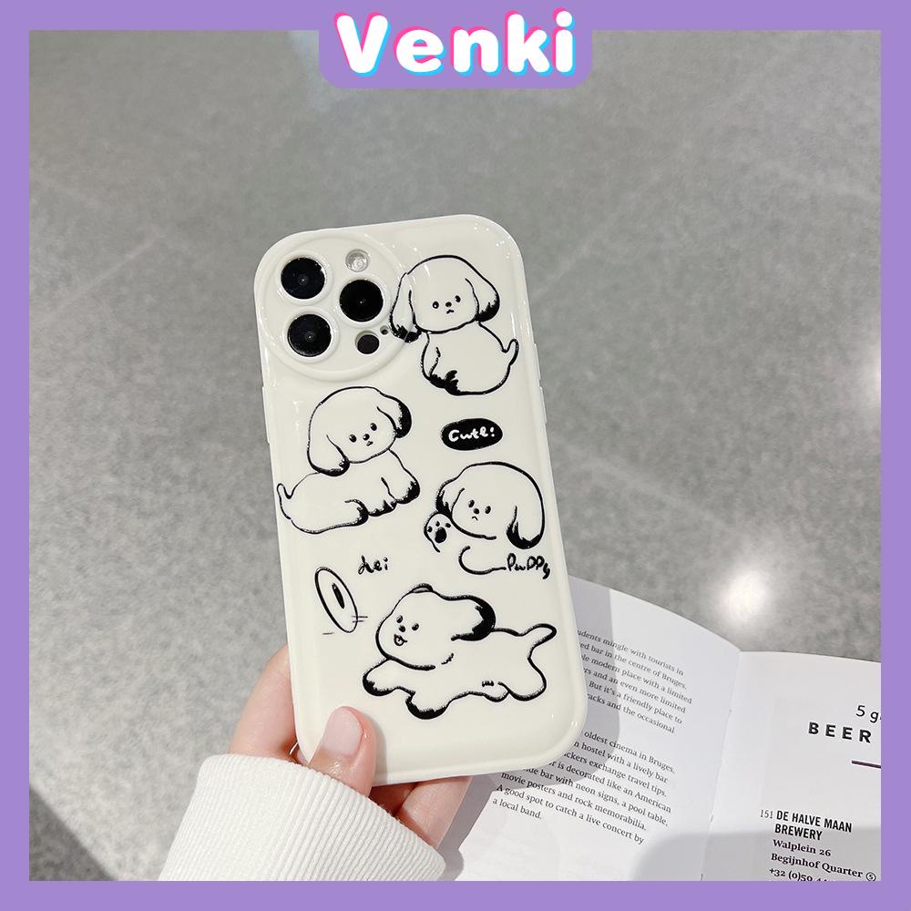 iPhone Case Silicone Soft Case TPU Airbag Shockproof Protection Camera Full Coverage Puppy Cute Cartoon Compatible For iPhone 11 Pro Max 13 Pro Max 12 Pro Max 7Plus xr XS Max