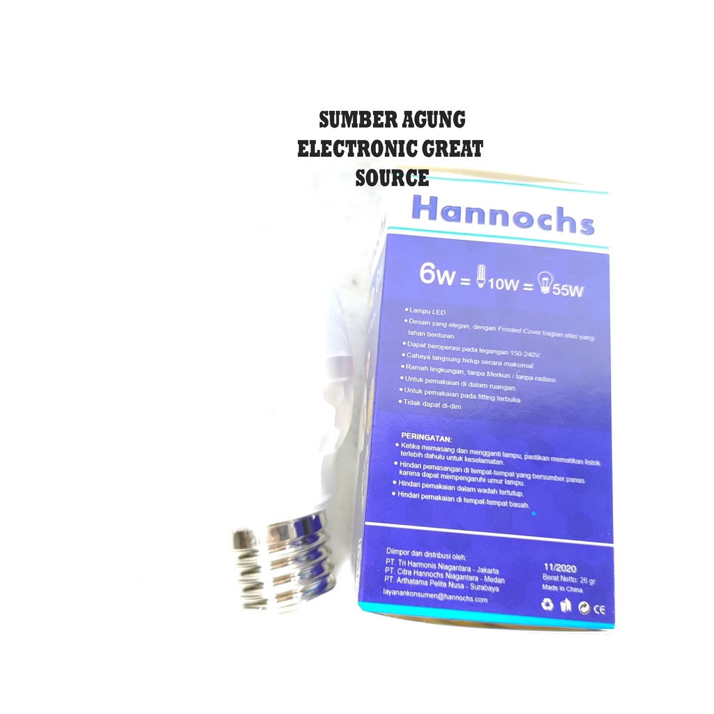 Hannochs Lampu LED Vario 6W Kapsul Capsule Cahaya Putih SNI Super Terang