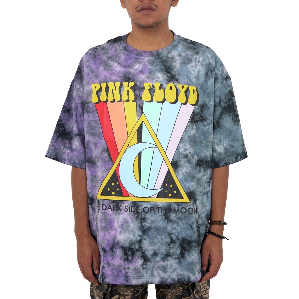 Toxic1805 Vintage Band Pink Floyd Tie Dye Oversize Tee T-Shirt Kaos