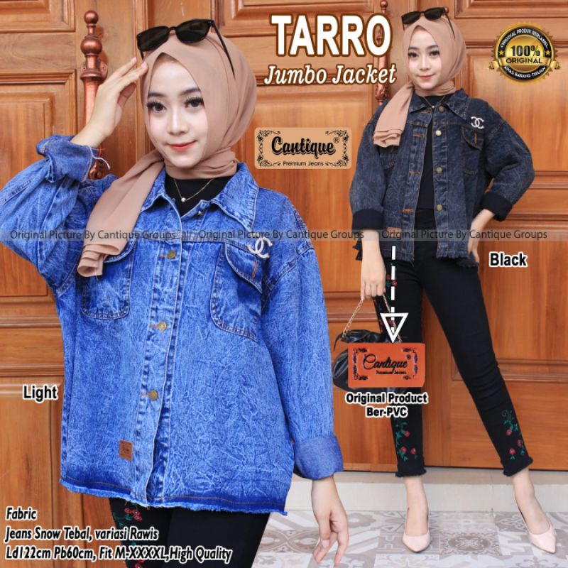 Tarro jumbo jacket jaket jeans wanita by cantique