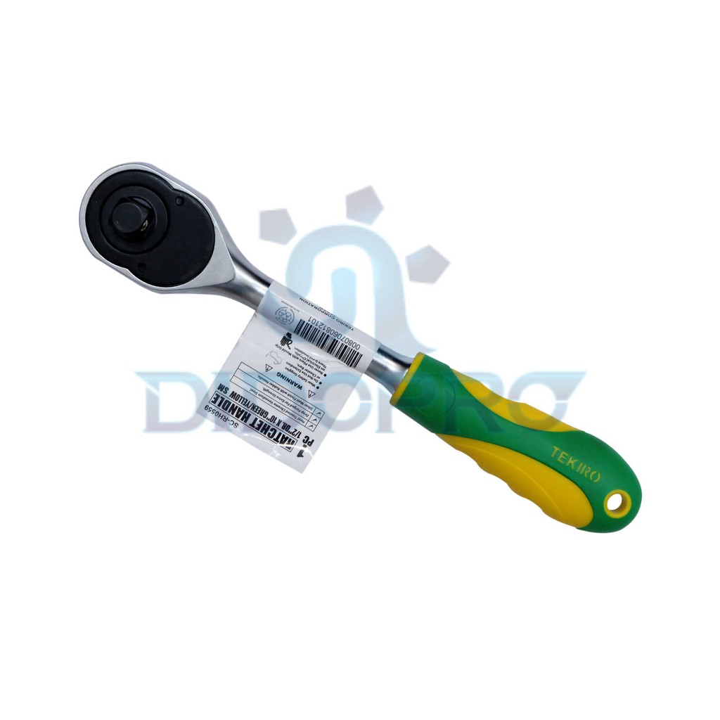 Ratchet Handle Tekiro 1.2&quot; X 10&quot; Gagang Karet Kuning Hijau