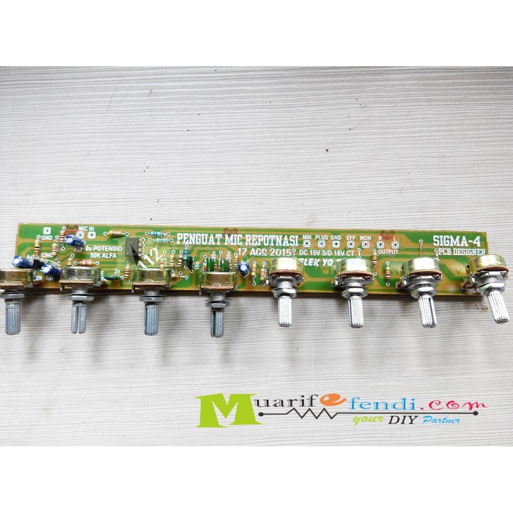 KIT mixer penguat mic 8 potensio repotnasi 112