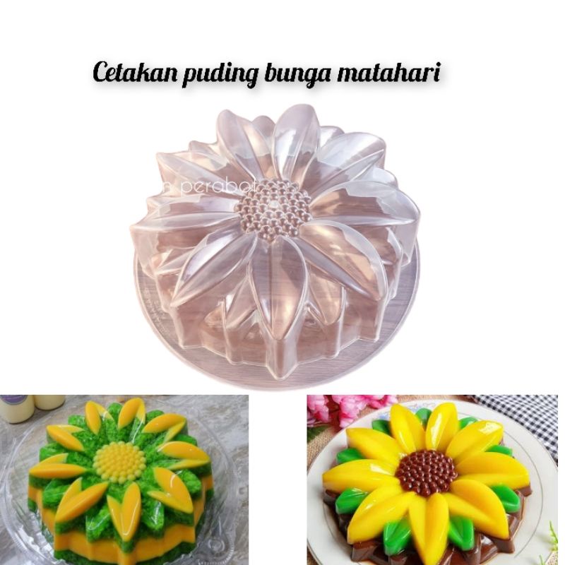 CETAKAN PUDING BUNGA MATAHARI / COKLAT / JELLY / PUDING / KUE TALAM / PUTU AYU / WAJIK / BOLU KUKUS