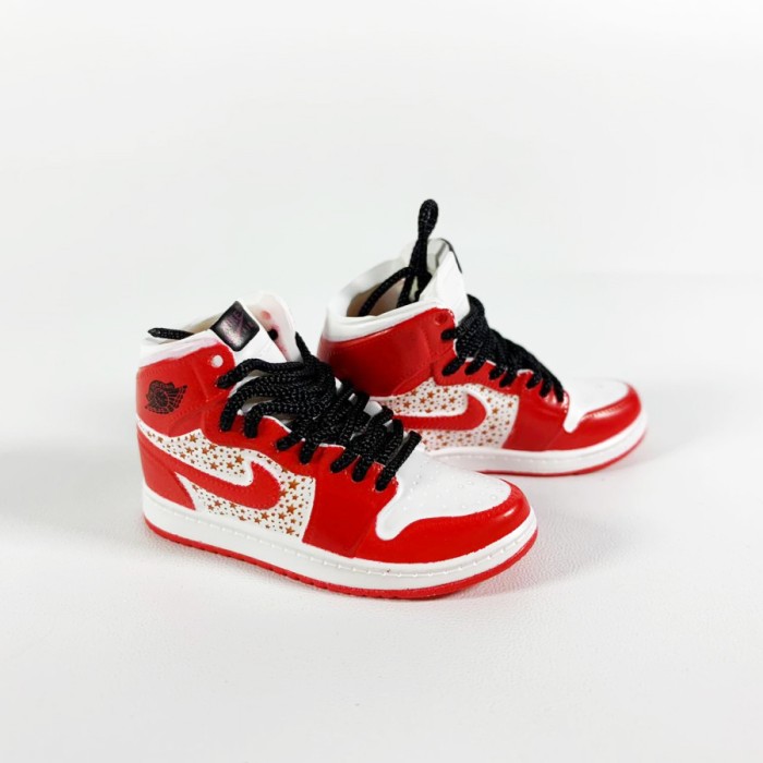 AIR JORDAN 1 AJ1 SUPREME VARSITY RED 3D SNEAKERS KEYCHAIN MINIATUR