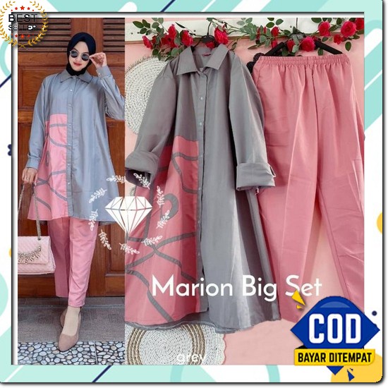Baju Stelan Tunik Setelan Celana Panjang Terbaru One Set Shakila Setcel Syakila Premium Bahan Shakil