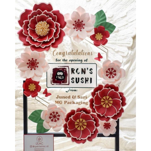 CUSTOM PAPER FLOWER BUNGA PAPAN