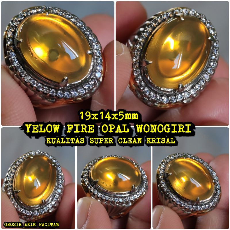 JUMBO YELOW FIRE OPAL WONOGIRI NATURAL ISTIMEWA PROMO
