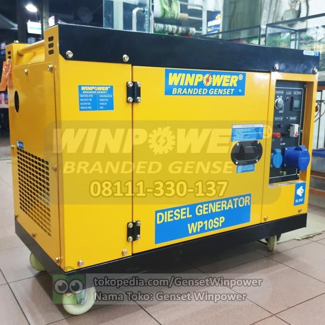 Genset Silent Solar Winpower 8000 Watt Max / 7500 Watt 1 Phase Diesel