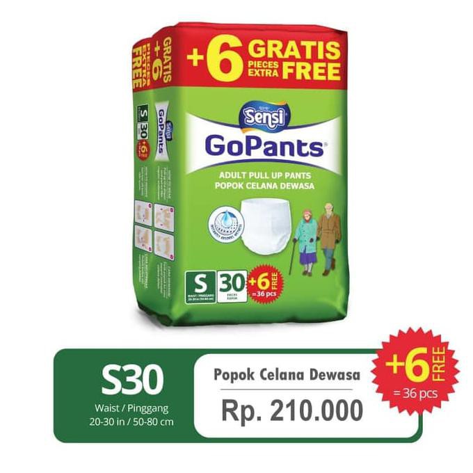 SENSI GO PANTS S30 - Popok Celana Dewasa