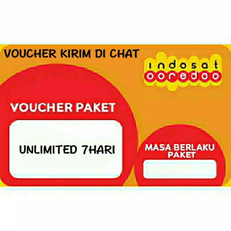 VOUCHER INDOSAT UNLIMITED 7HARI