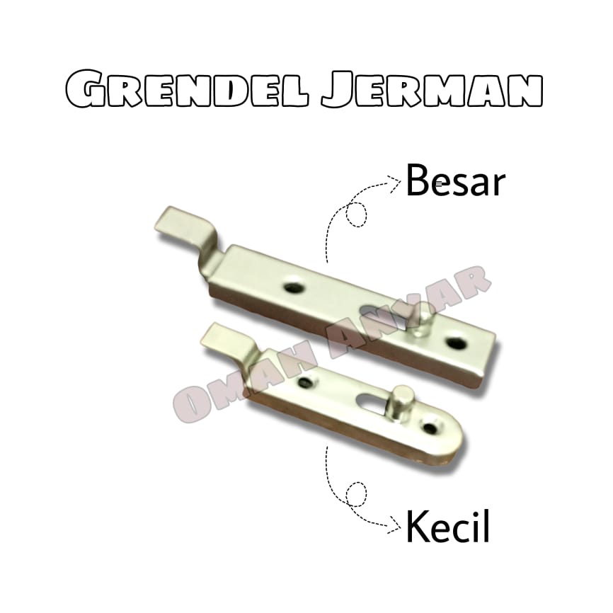 Grendel German Jerman Asli Kecil Besar Bulat Kotak