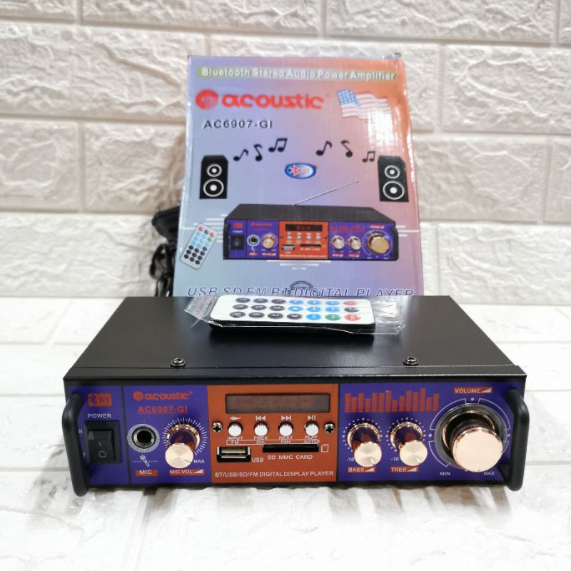 MINI AMPLIFIER AMPLI AMPLY ACOUSTIC AC6907GI AC 6907GI AC6907 6907 GI KECIL MUSIC PLAYER BLUETOOTH K