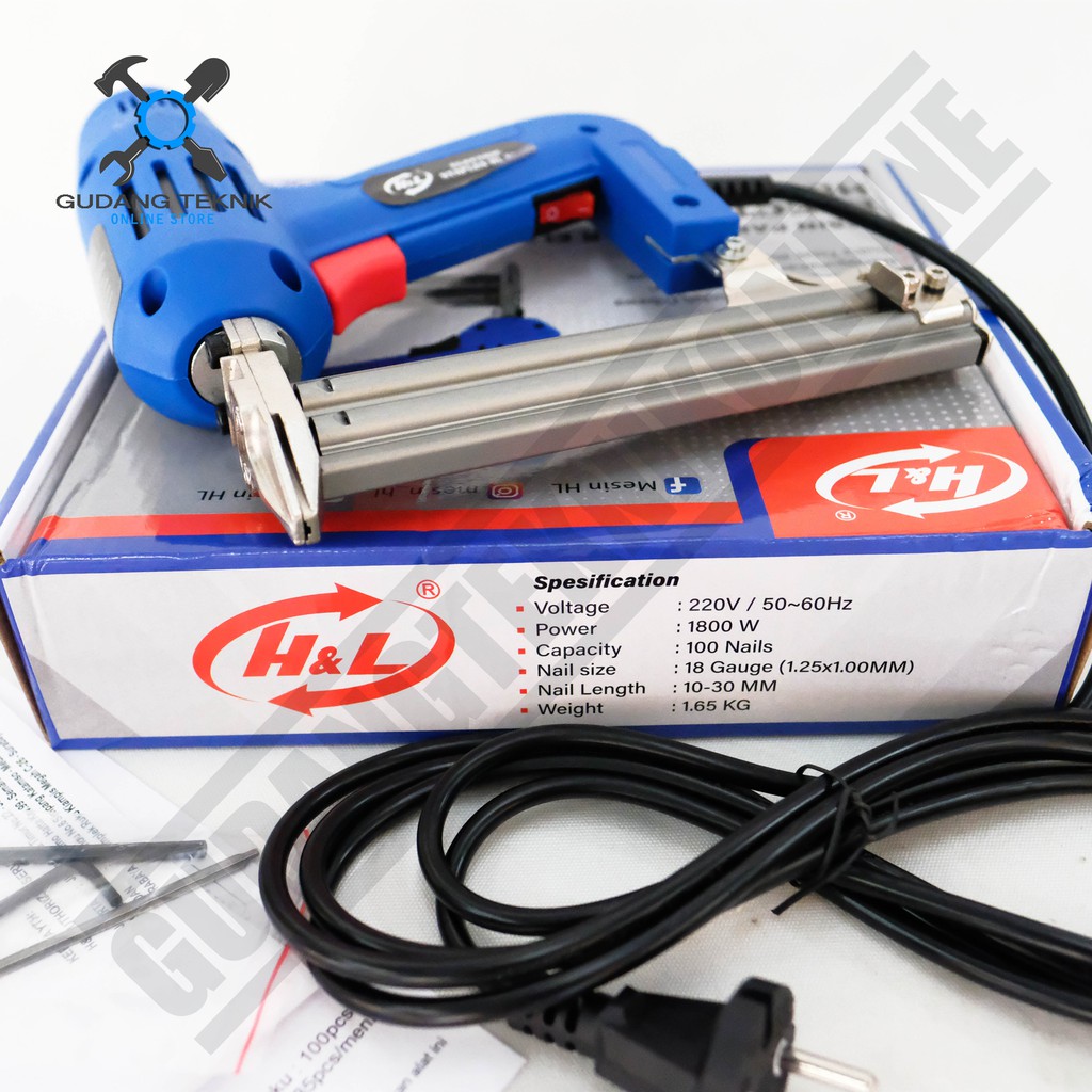 Mesin Paku Tembak LISTRIK Elektrik Staples Electric Nailer H&amp;L HL F30 F 30