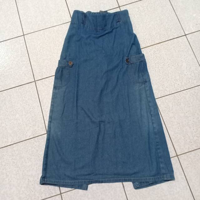 (pe) Rok celana jeans / rok celana denim / rok jeans panjang