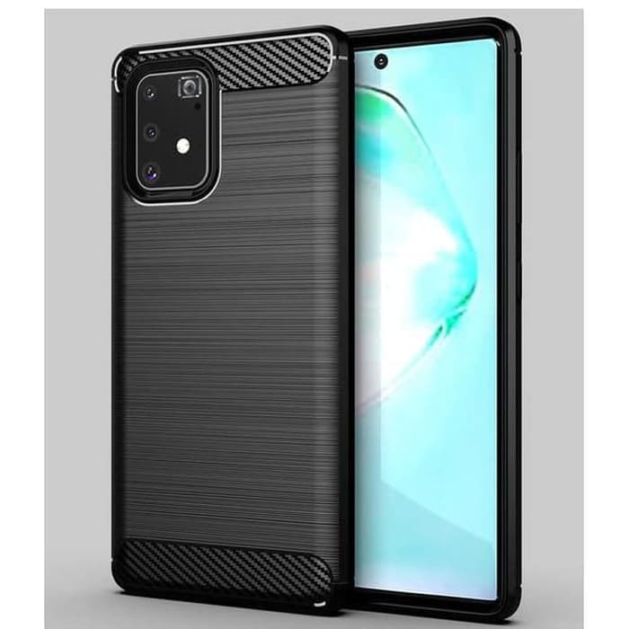 SAMSUNG S20 FE S20 S20+ S20 ULTRA S10 EDGE S10 S10+ S9 S9+ CASE SOFTCASE IPAKY BLACK CARBON CASE KARBON CASING COVER SILIKON HITAM S20 PLUS S10 PLUS S9 PLUS