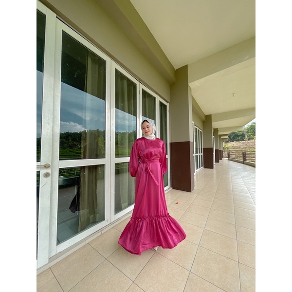 Dress Syamora premium / dress satin silk maxmara