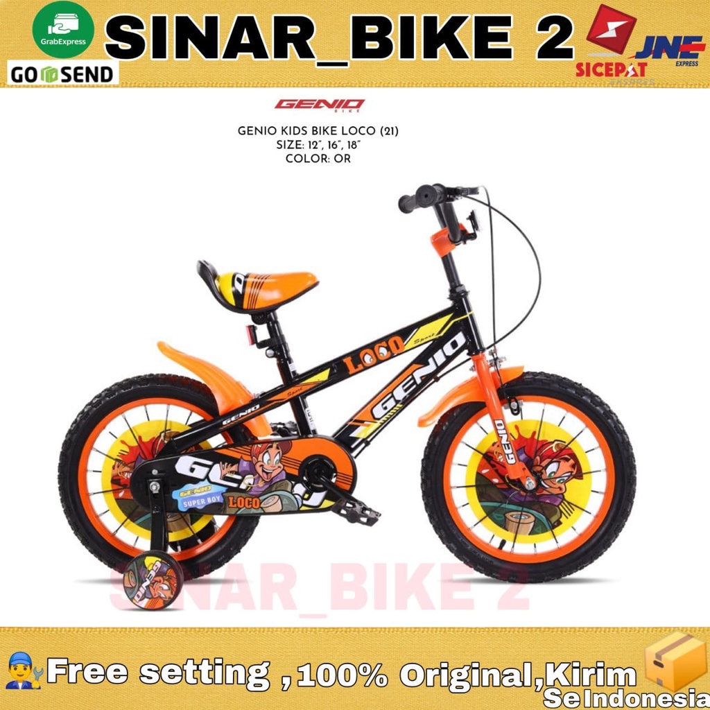 Sepeda Anak Laki BMX GENIO LOCO 12 16 &amp; 18 Inch