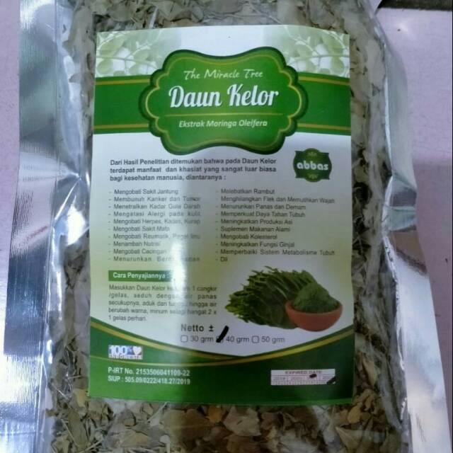 

Daun kelor kemasan 30 gram