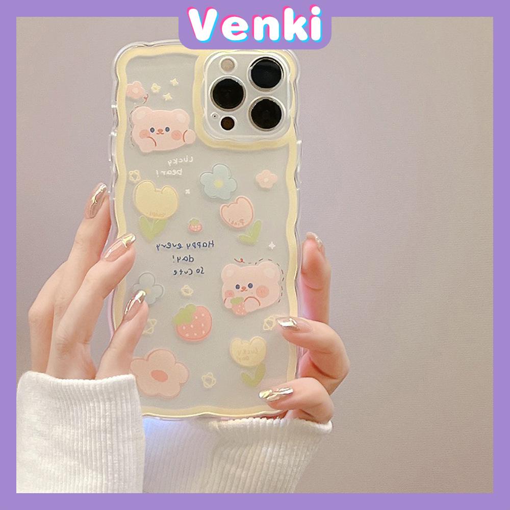 iPhone Case Silicone Soft Case Clear Case Airbag Shockproof Camera Cover Protection Cute Yellow Bear Compatible For iPhone 11 iPhone 13 Pro Max iPhone 12 Pro Max iPhone 7 Plus