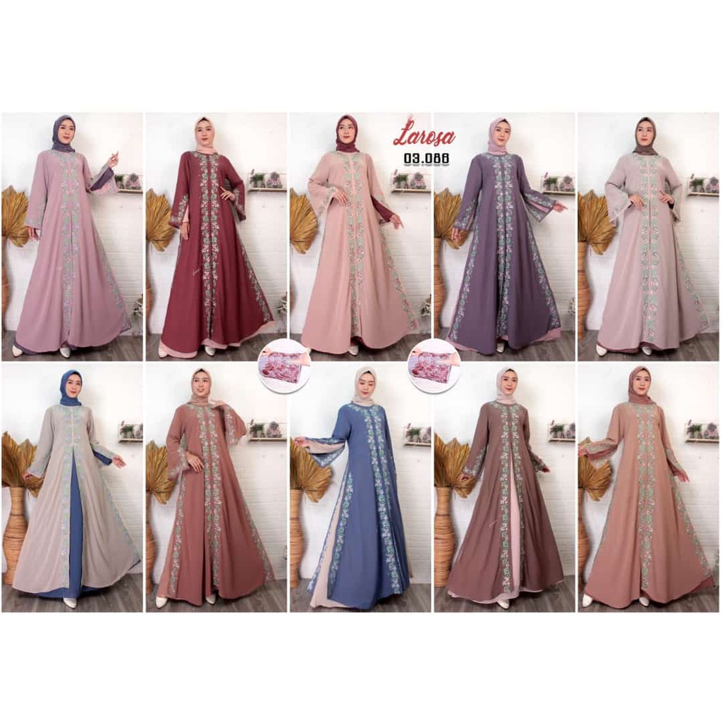 LIMITED EDITION || Gamis Ceruti - Gamis Muslim - Gamis Ceruti Babydoll - Gamis Larosa 086