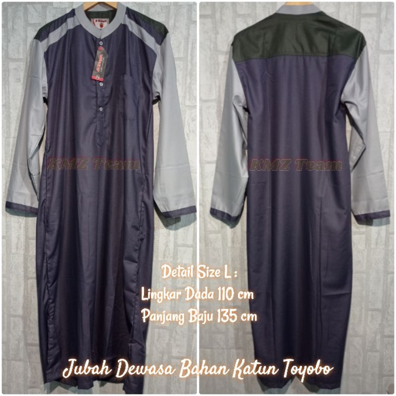 Gamis Jubah Pria Dewasa Bahan Katun Toyobo